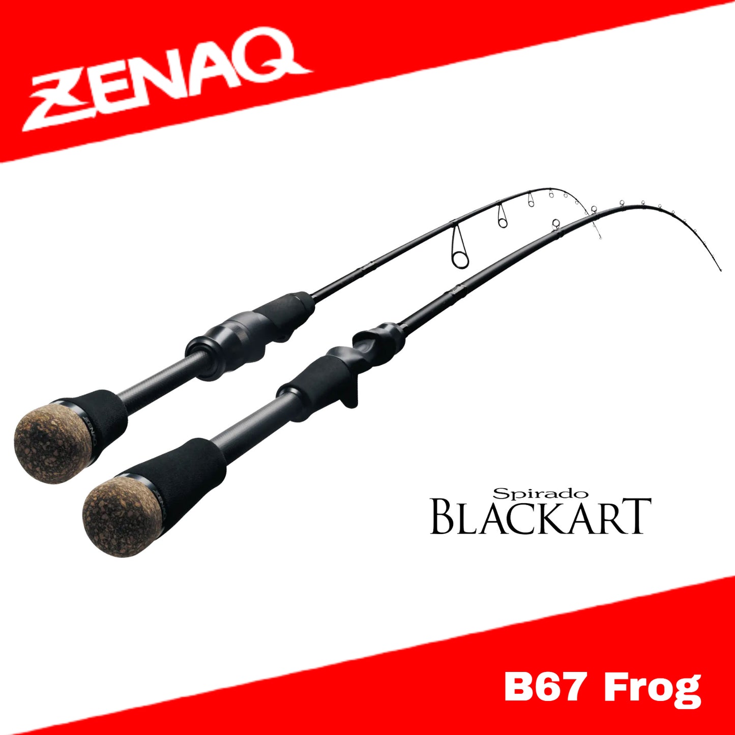 Zenaq Baitcasting Rod Spirado Blackart B67 Frog