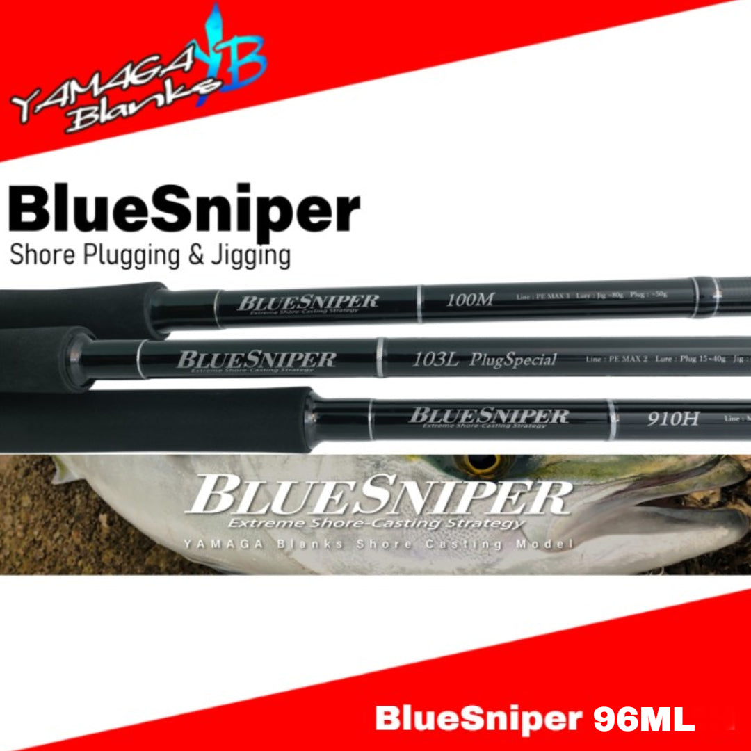 Joran Pancing Yamaga Blanks Spinning Rod Blue Sniper 96ML