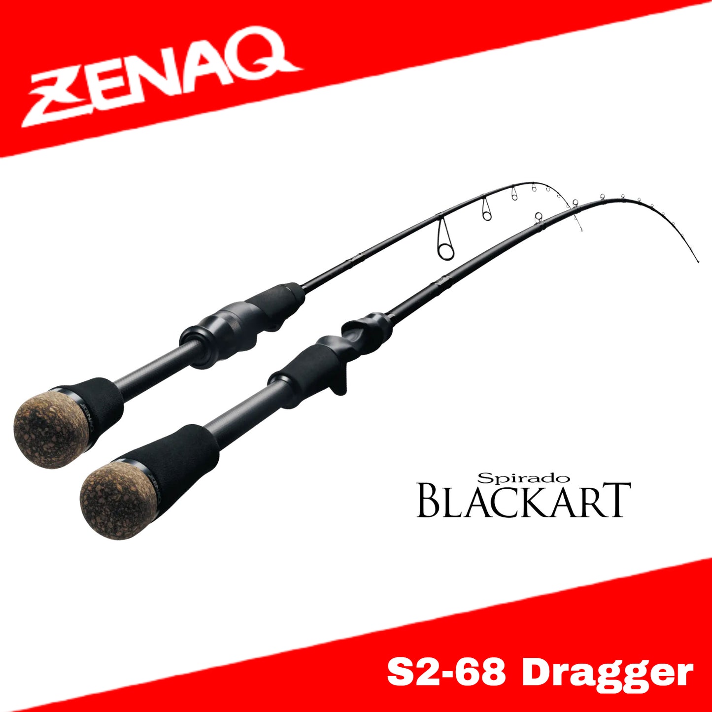 Zenaq Spinning Rod Spirado Blackart S2-68 Dragger