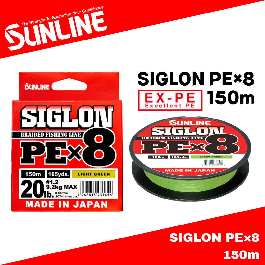 Tali Kepang PE Sunline Siglon X8 Hijau Muda 150m