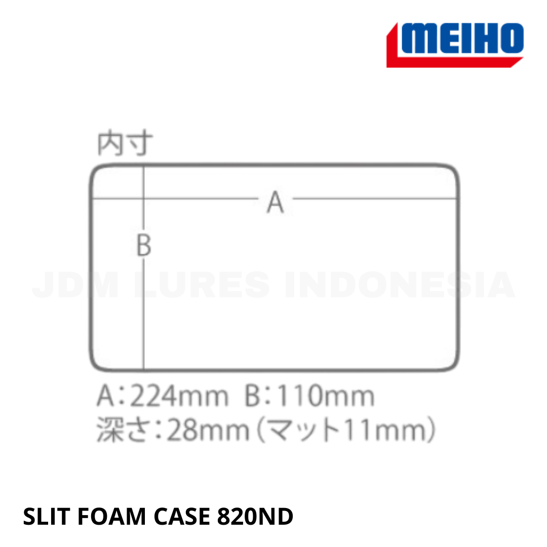 Meiho Slit Foam Case 820ND