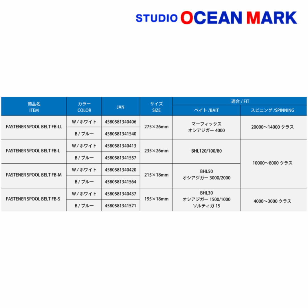 Sabuk Kumparan Ritsleting Studio Ocean Mark