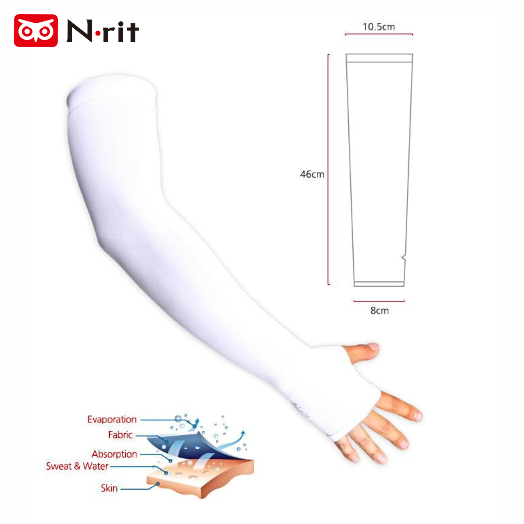 N-Rit Tube Nine Coolet Arm Sleeves UV Protection Fingerless Glove