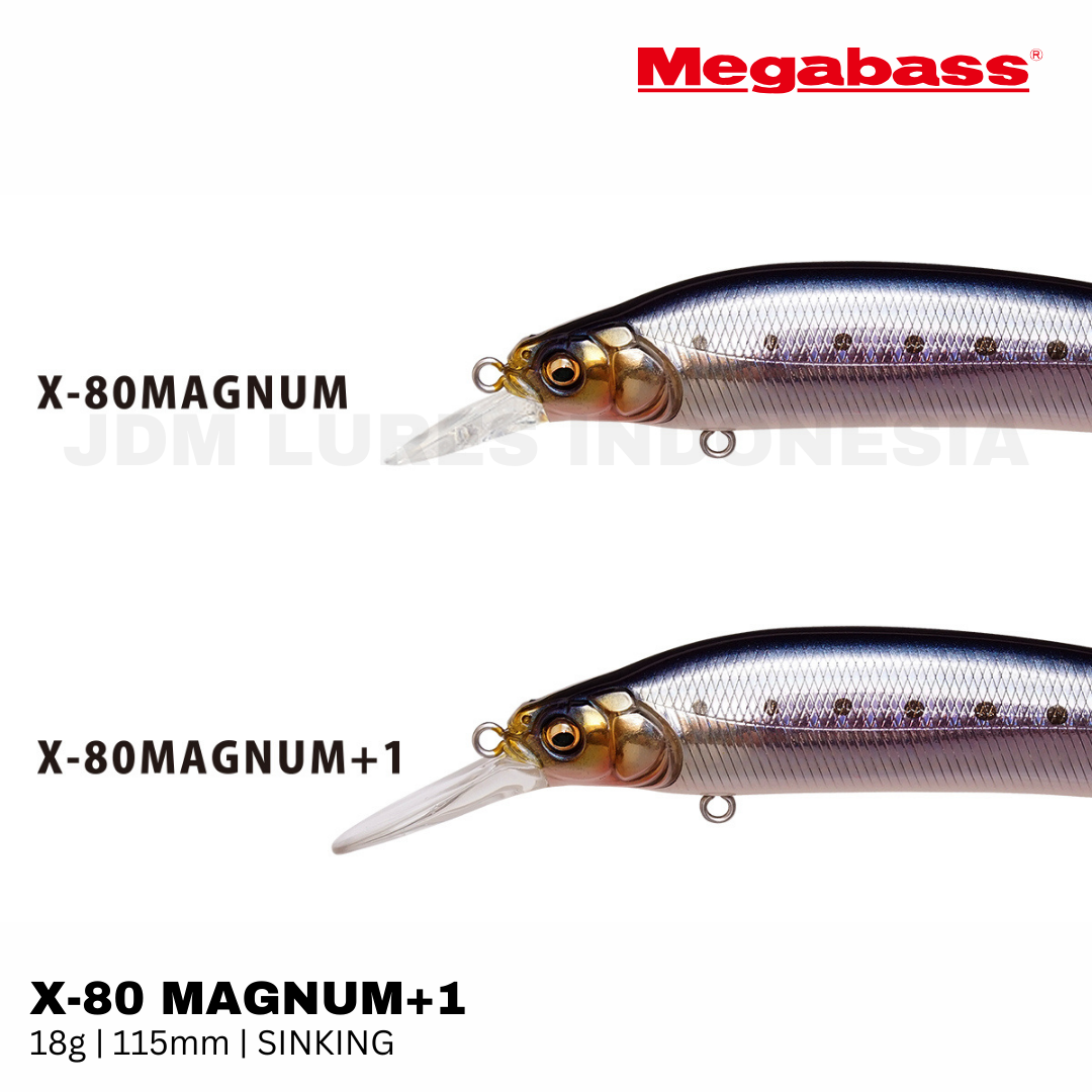 Megabass X-80 Magnum+1 Sinking Minnow 18g 115mm