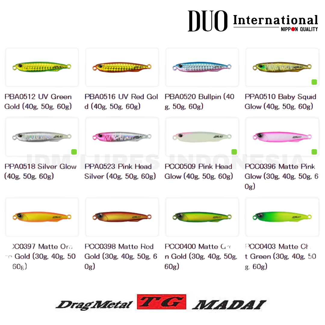 Duo Drag Metal Slim Tungsten TG Madai Red Seabream