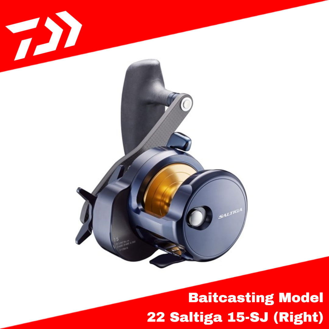 Reel Baitcasting Daiwa 22 Saltiga 15-SJ (Pegangan Kanan)
