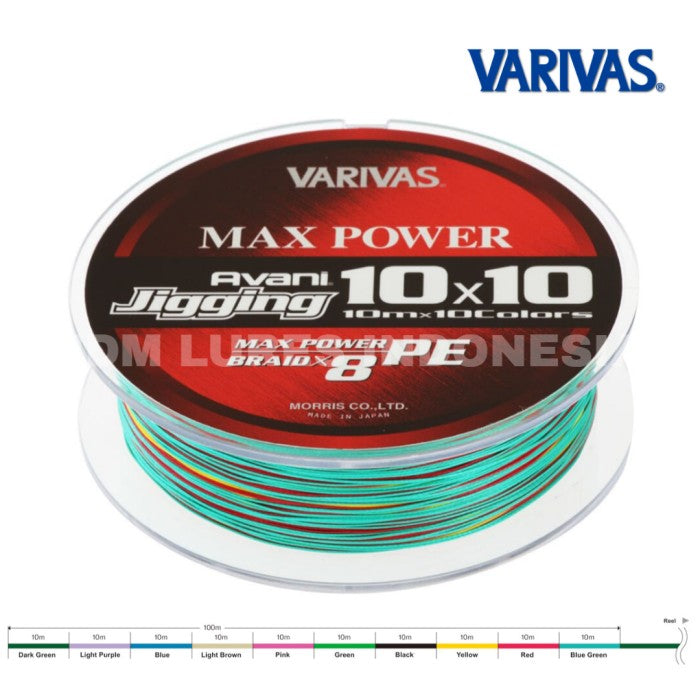 Varivas PE Line Avani Jigging Kekuatan Maks 10x10 200m PE 0,8 (4564)