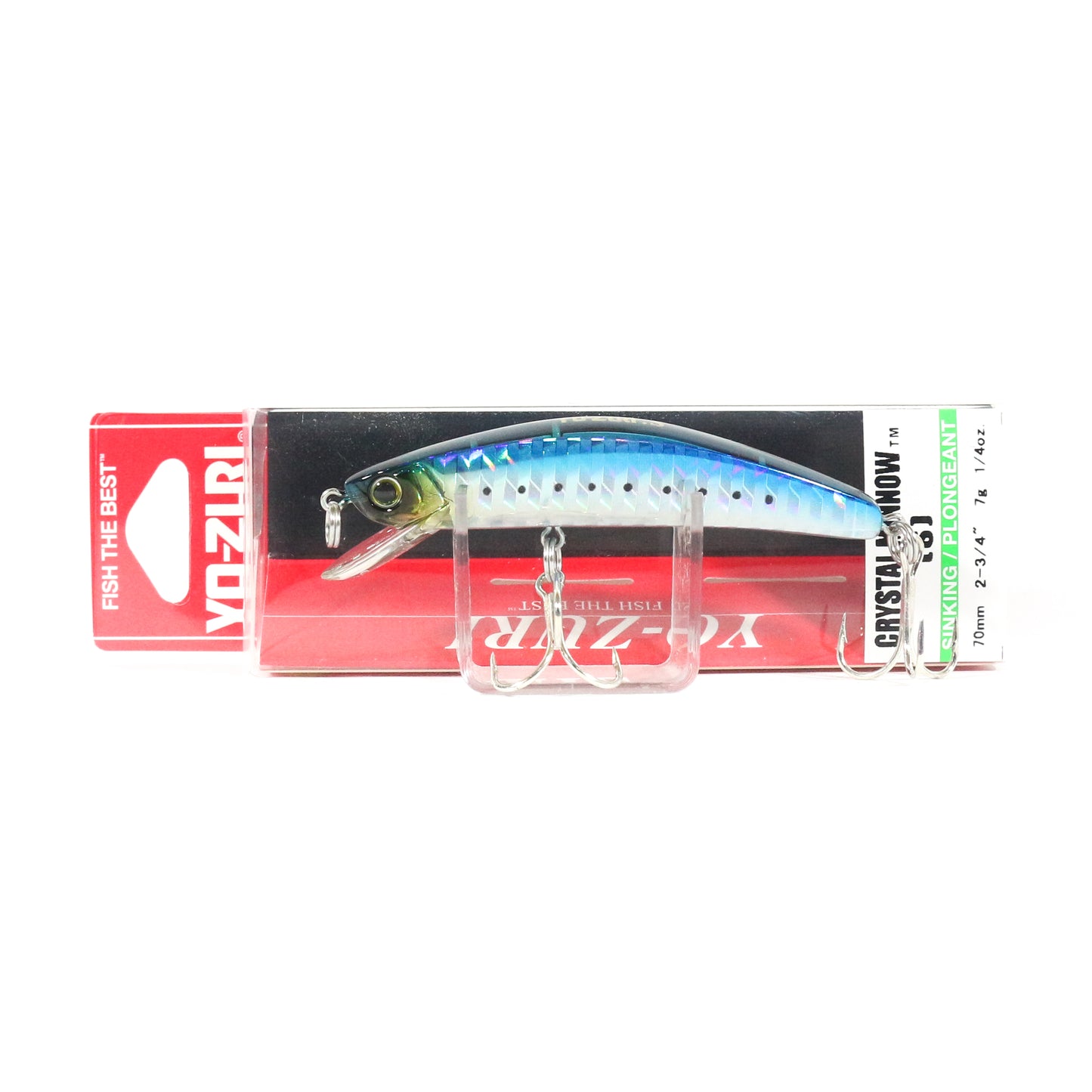 Yo Zuri Crystal Minnow S 70 mm Sinking Lure R835-GHIW 4755
