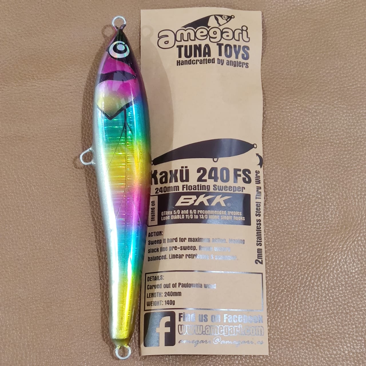 Amegari Kaxu 240 FS Mengambang 240mm 140g Pelangi