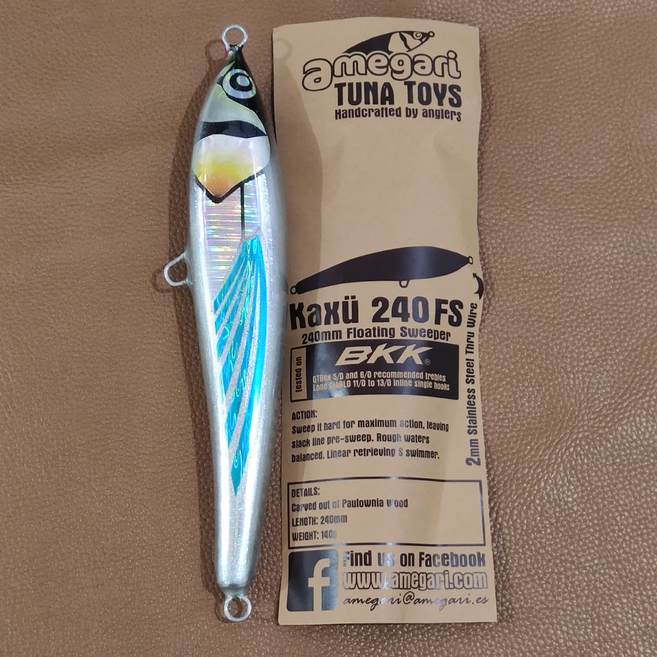 Amegari Kaxu 240 FS Mengambang 240mm 140g Bersayap Biru