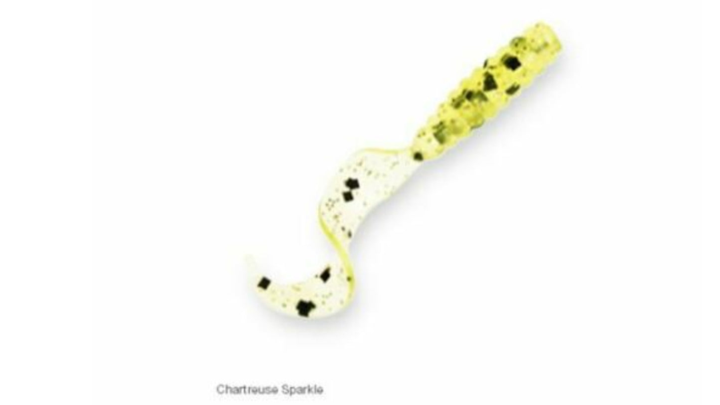 Umpan Pancing Lunak Zman GrubZ 2 Inch isi 8 per bungkus Chartreuse Sparkle (3274)