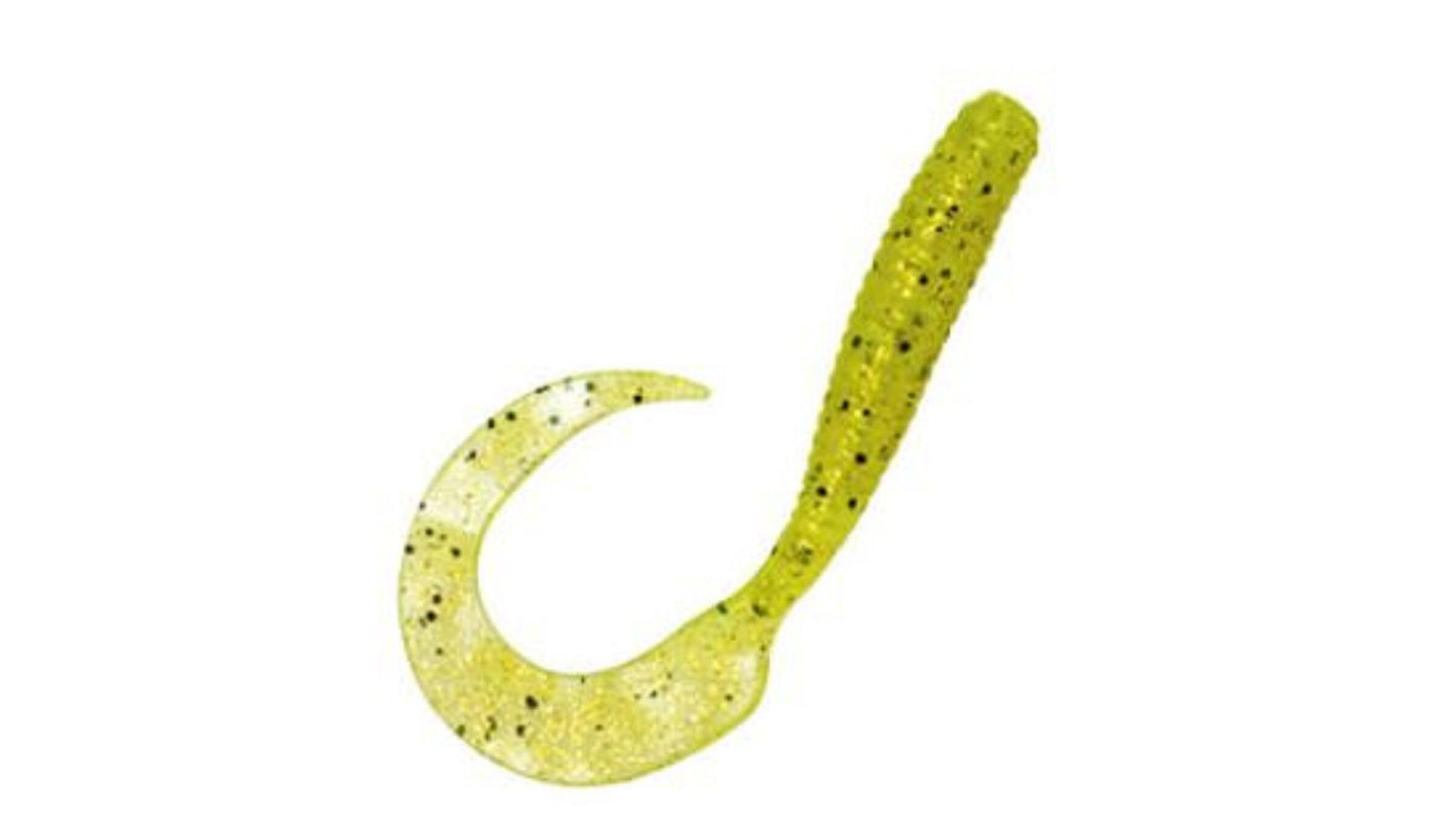 Umpan Pancing Lunak Zman GrubZ 2,5 Inch isi 8 per bungkus Chartreuse Sparkle (7753)