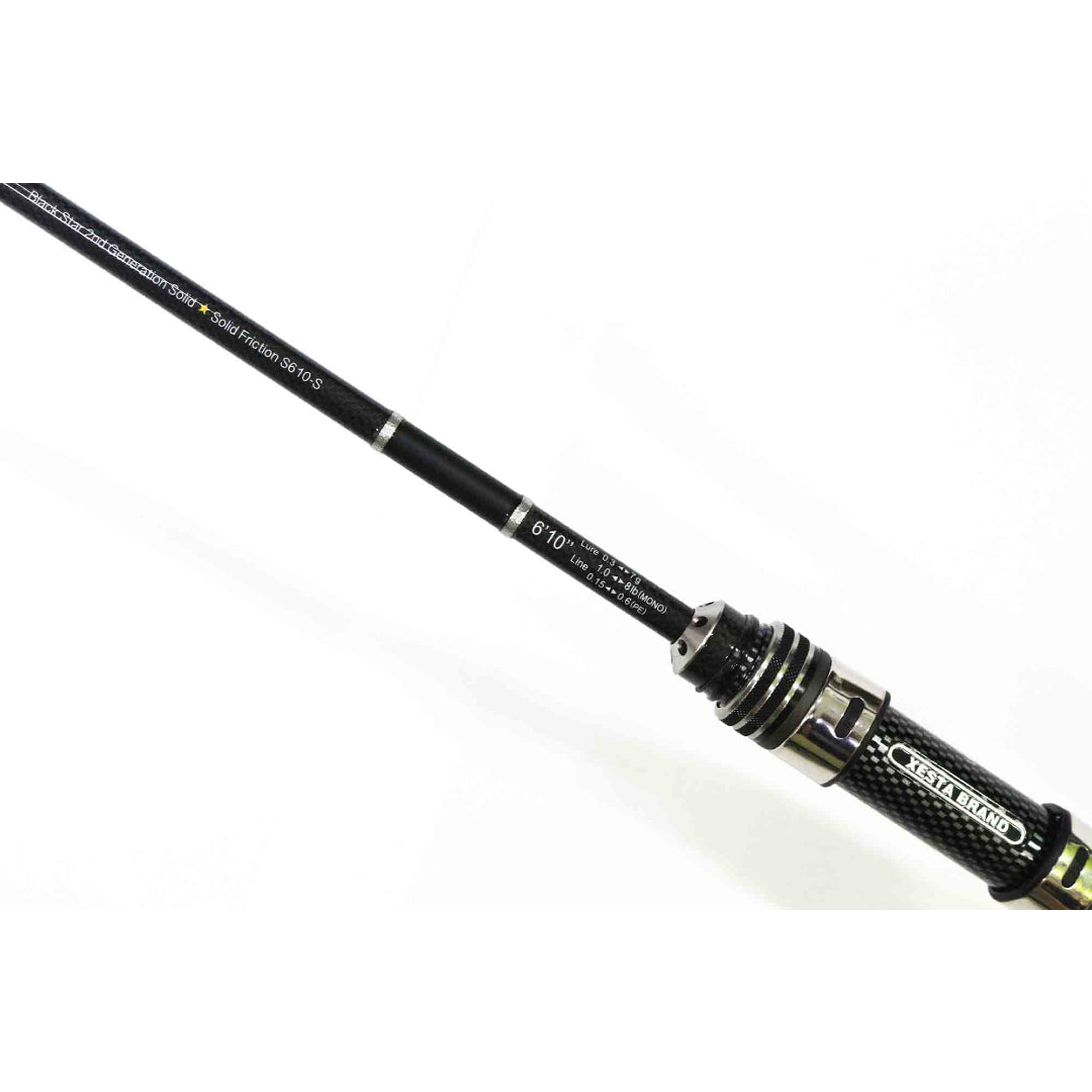 Xesta Spinning Rod Black Star Solid 2nd Gen S610-S Solid Friction