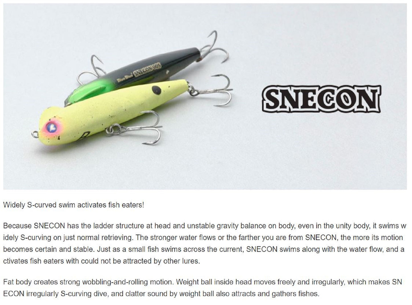 Umpan Tenggelam Blue Blue Snecon 220S 220mm 158g
