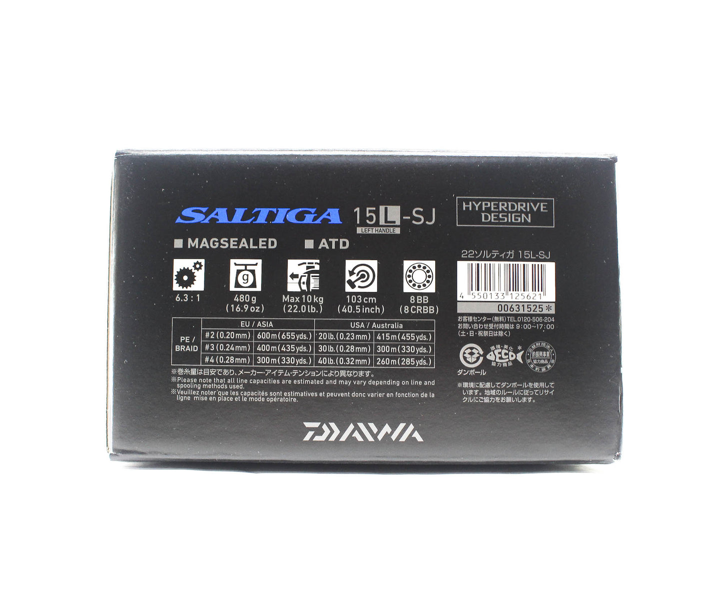 Reel Baitcasting Daiwa 22 Saltiga 15L-SJ (Pegangan Kiri)