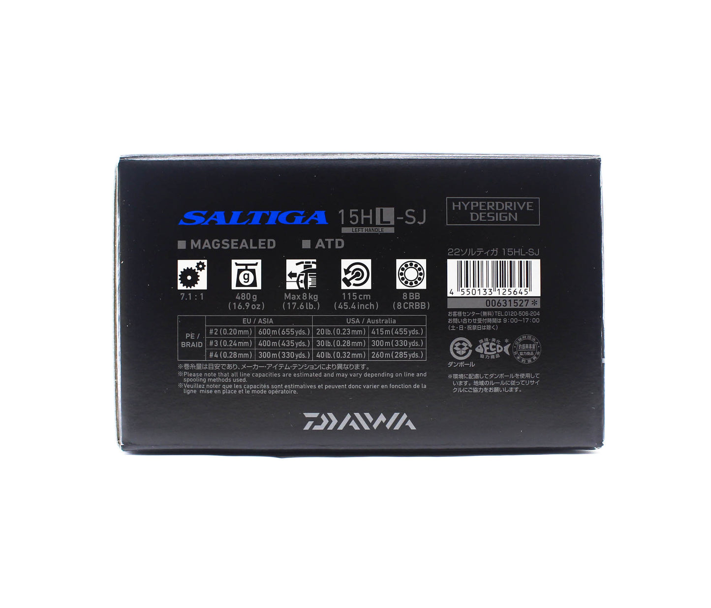 Reel Baitcasting Daiwa 22 Saltiga 15HL-SJ (Pegangan Kiri)