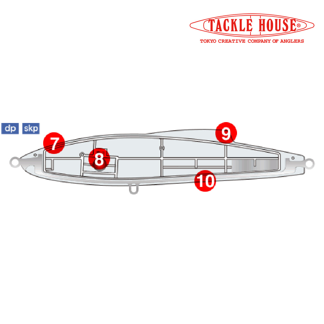 Rumah Alat Pancing Shibuki Tenggelam 186mm 79g MHG Dolphin (8742)