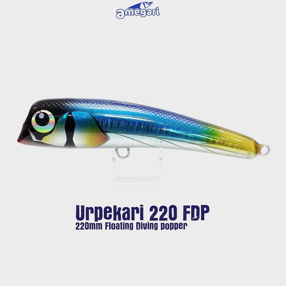 Amegari Urpekari 220 FDP Floating Popper 220mm 130g Ekor Biru Kuning