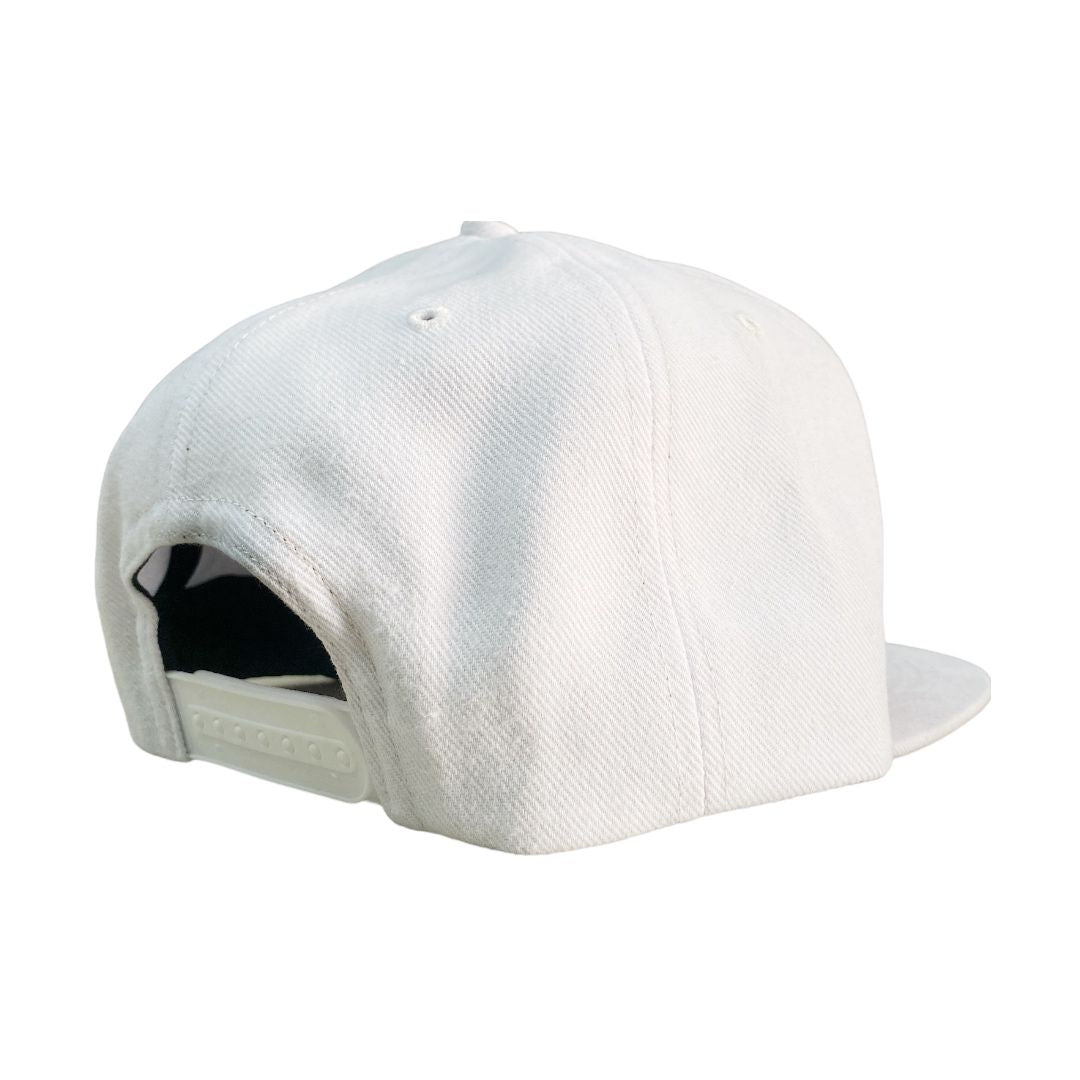 Topi datar snapback JDM umpan warna putih