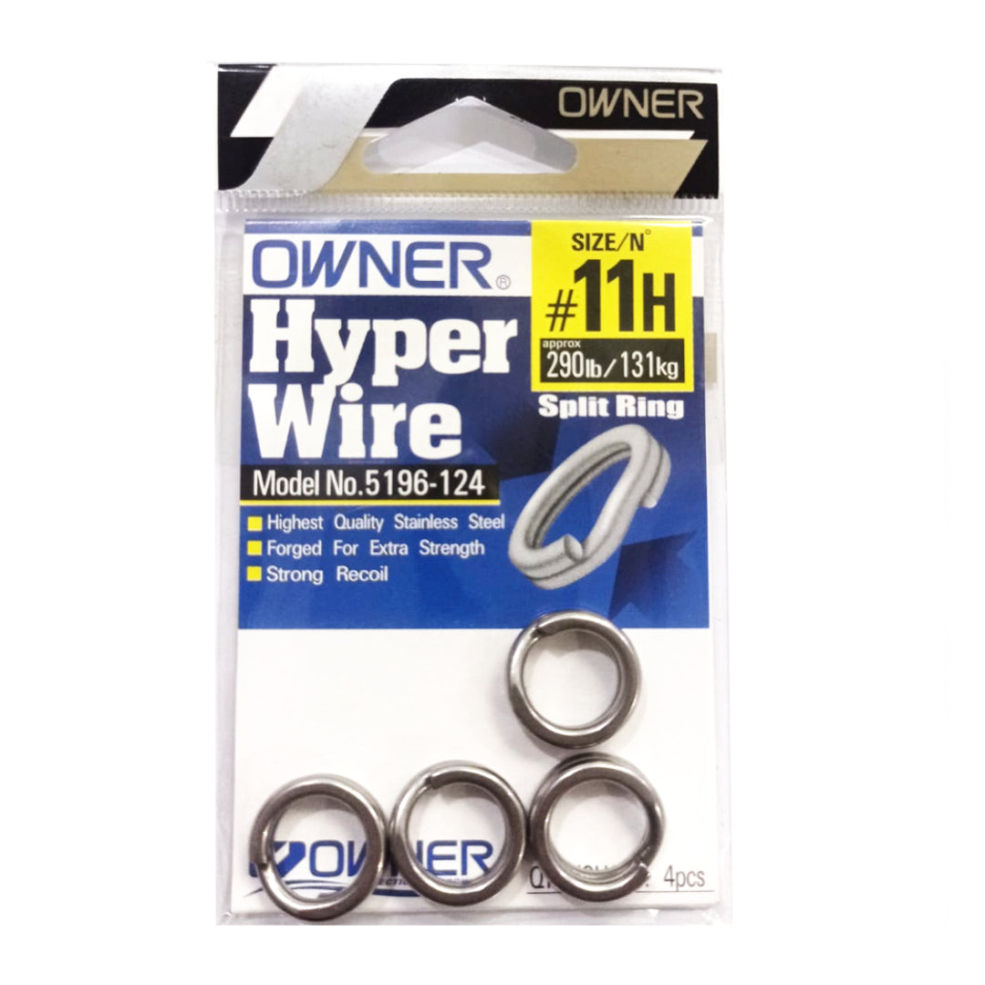 Pemilik 5196 Hyper Wire Split Rings Ukuran 11H 290lb - 4 ring (4880)
