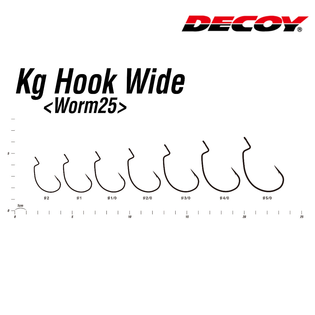 Decoy Worm 25KG Wide Gap Offset Worm Hooks