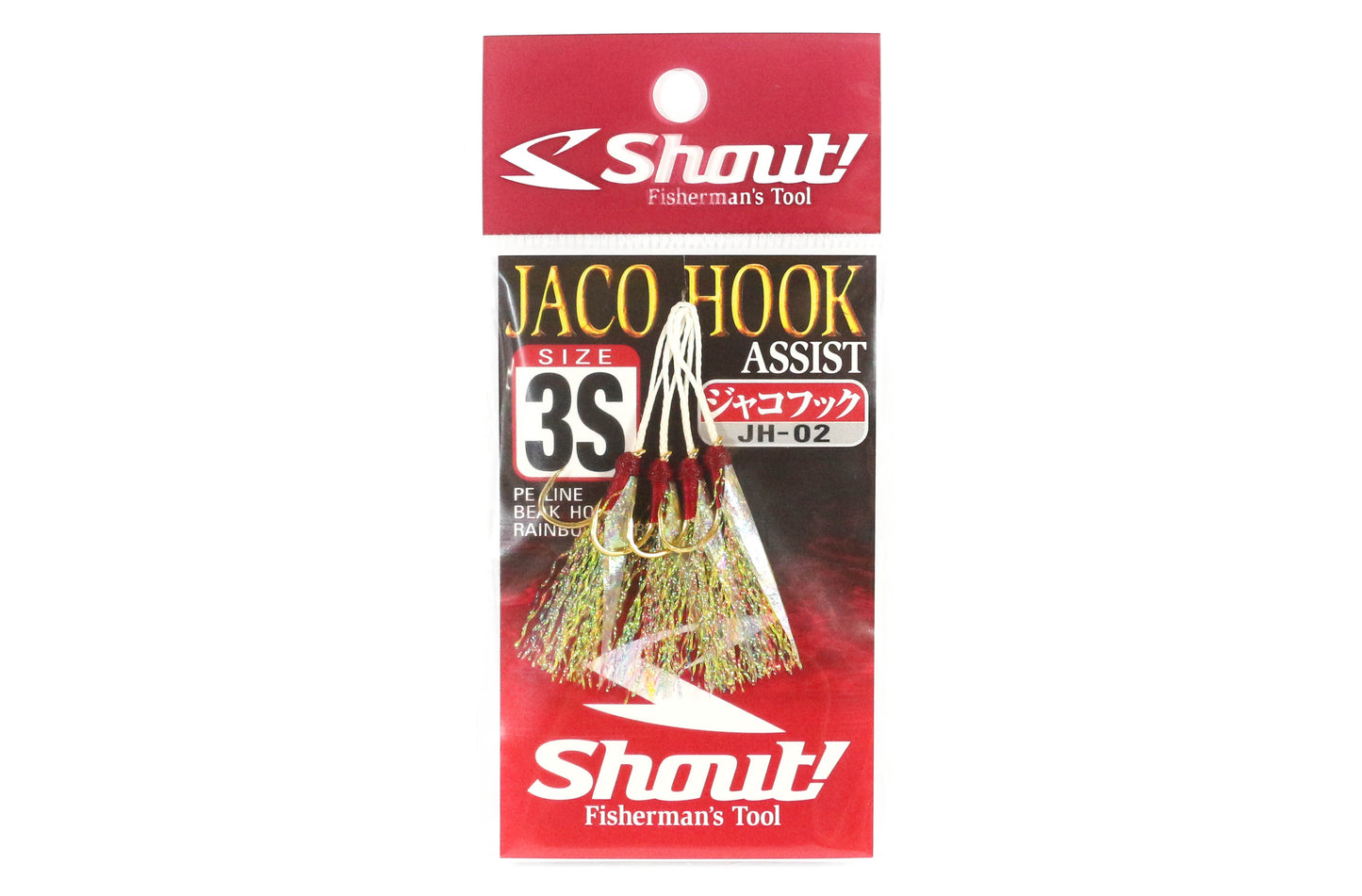 Teriak JH-02 Jaco Hook Rigged Assist Rainbow Feather