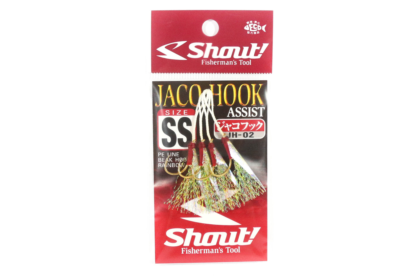 Teriak JH-02 Jaco Hook Rigged Assist Rainbow Feather
