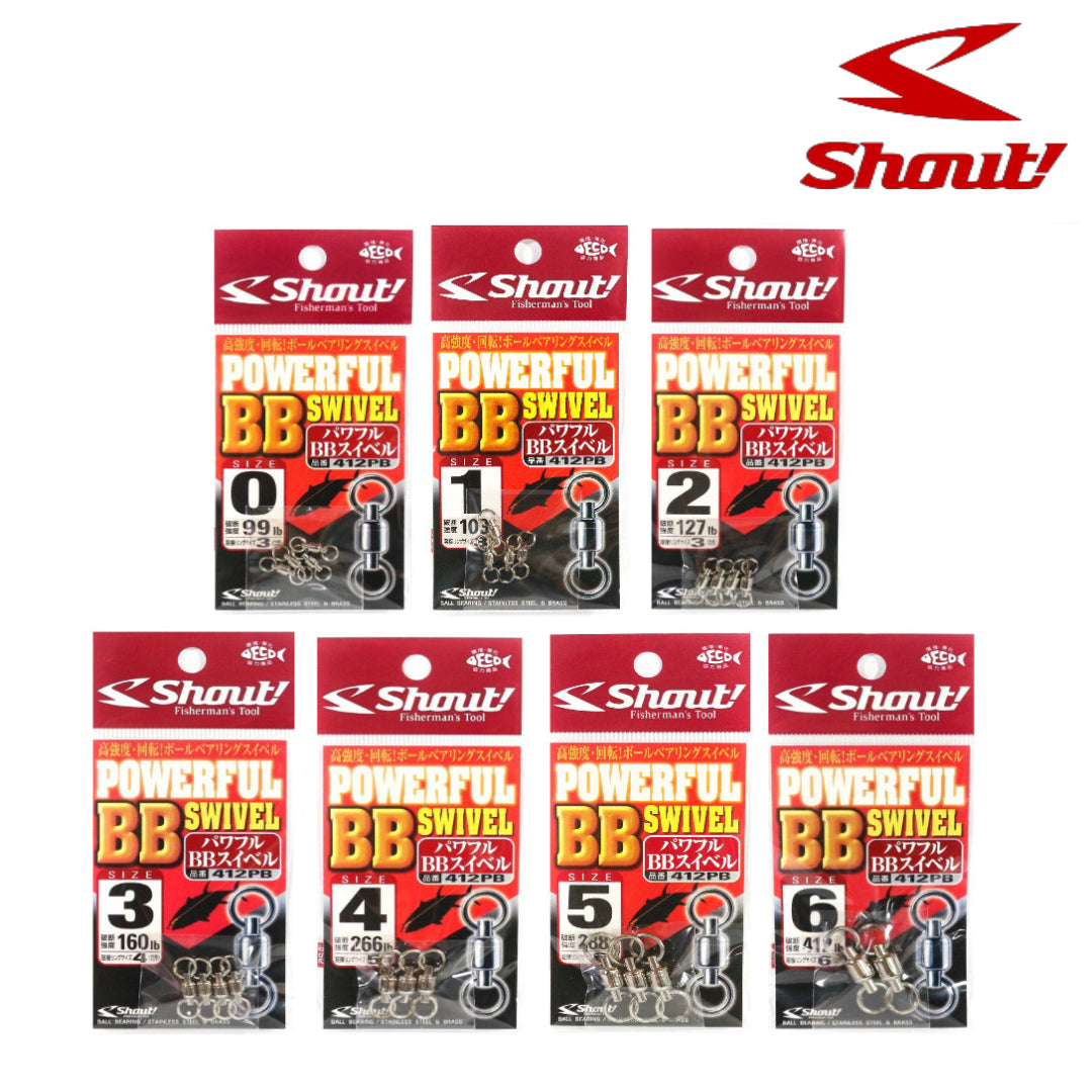 Shout 412-PB BB Swivel yang Kuat untuk Jigging