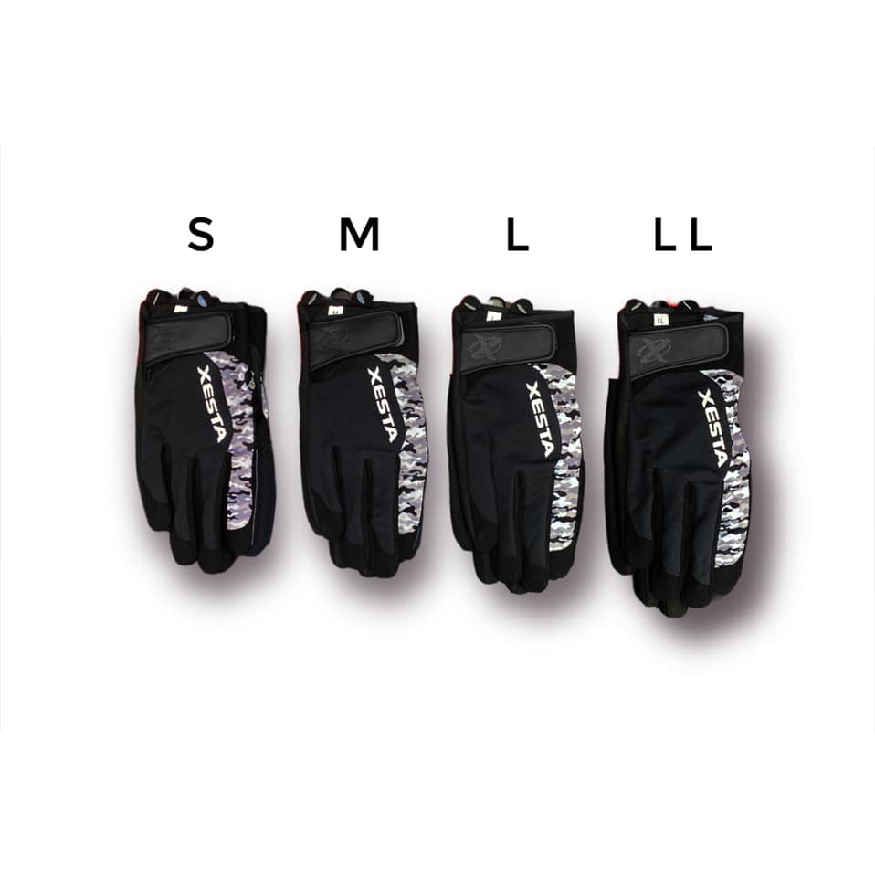 Xesta Jigging Gloves Black x White Camo