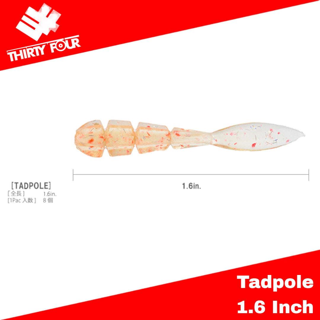 Umpan Pancing Thirty Four Soft Lures Tadpole 1.6 Inch