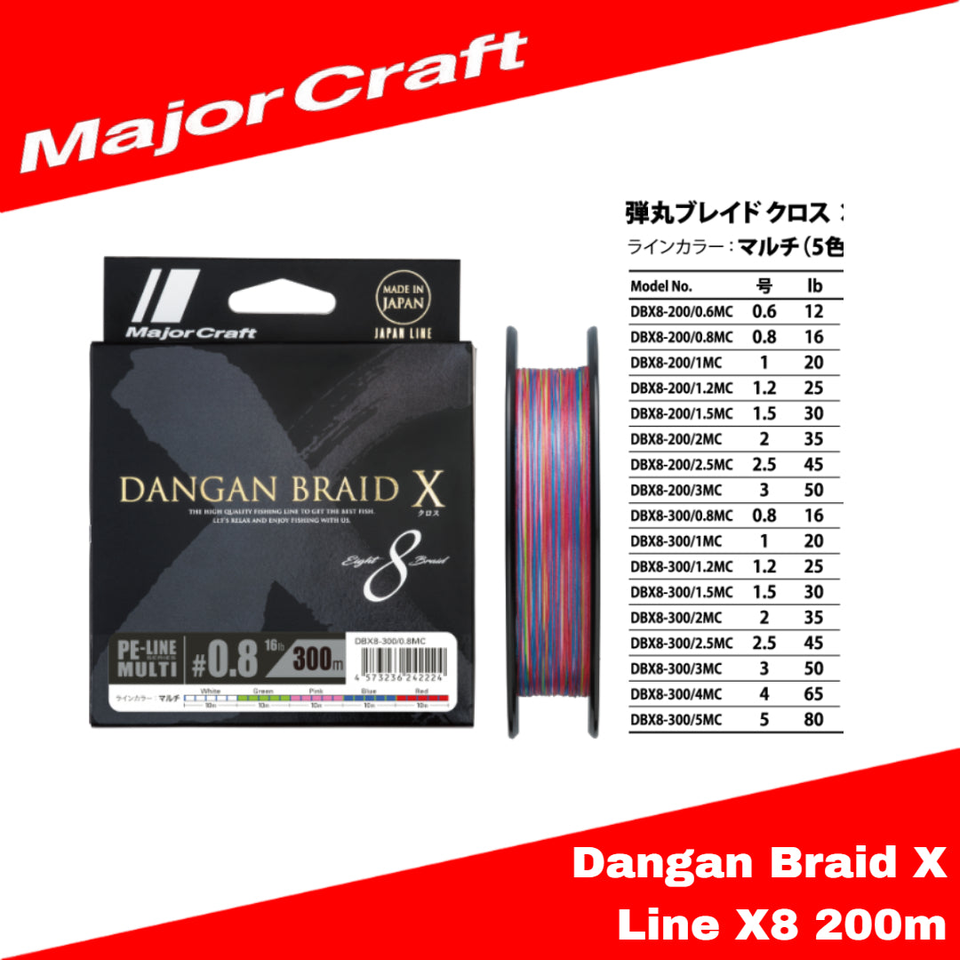 MajorCraft Dangan Braid X Line X8 300m