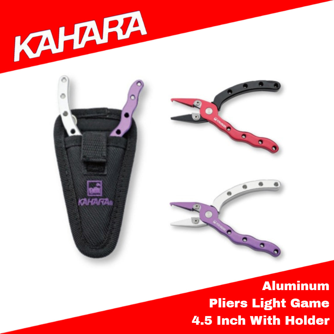 Kahara Aluminum Split Ring Pliers Light Game 4.5 Inch With Holder