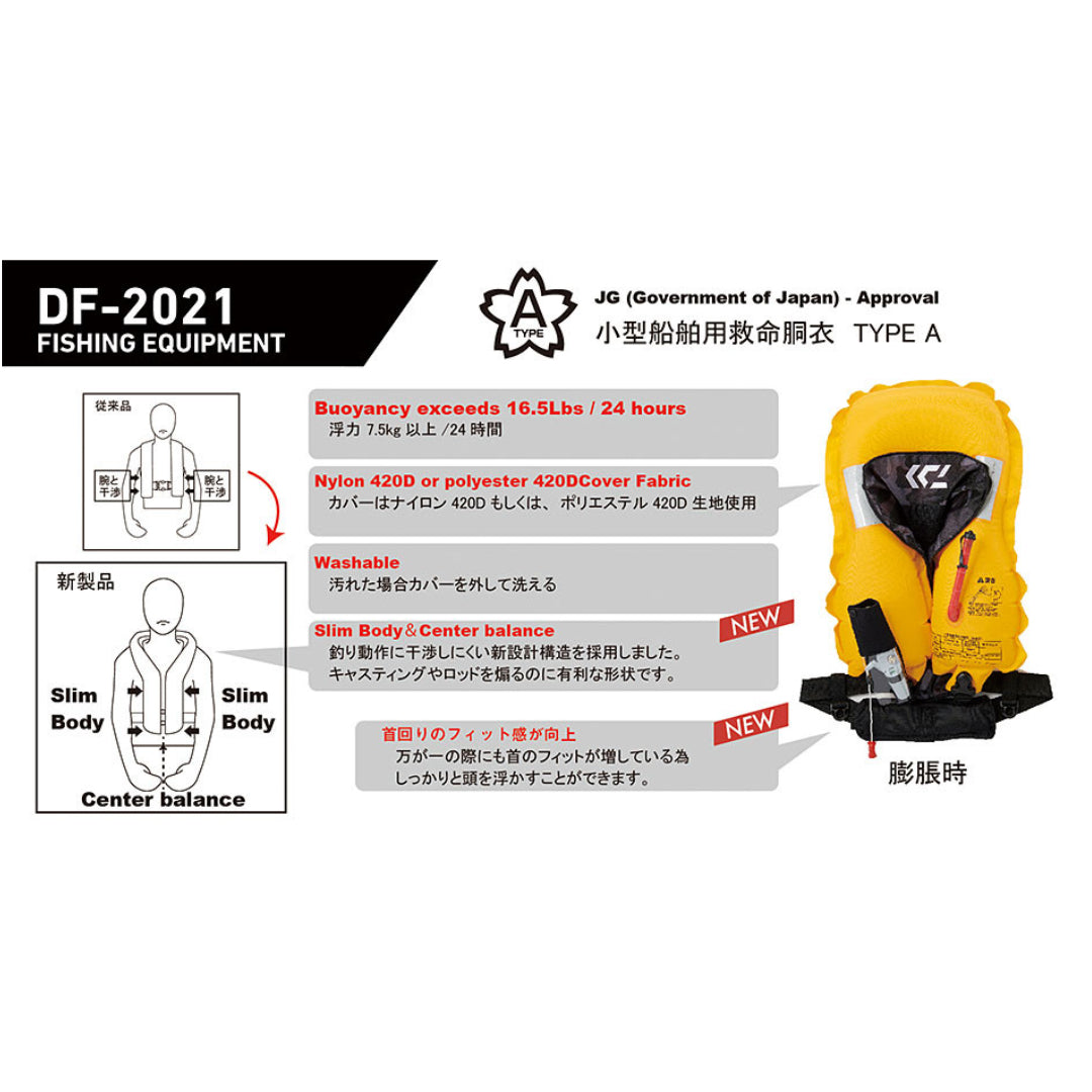 Jaket Pelampung Daiwa DF-2021 yang Dapat Dicuci
