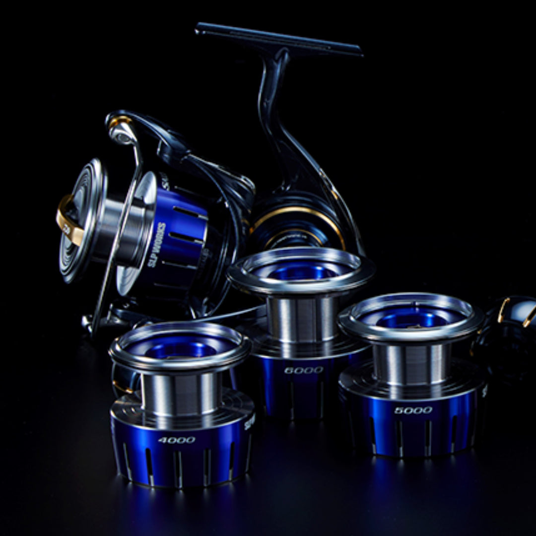 Daiwa SLP Works 23 Saltiga Spool Biru