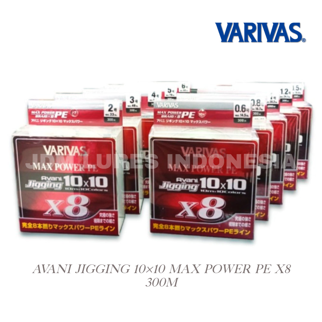 Tali Pancing Varivas PE Avani Jigging 10x10 Max Power X8 300m