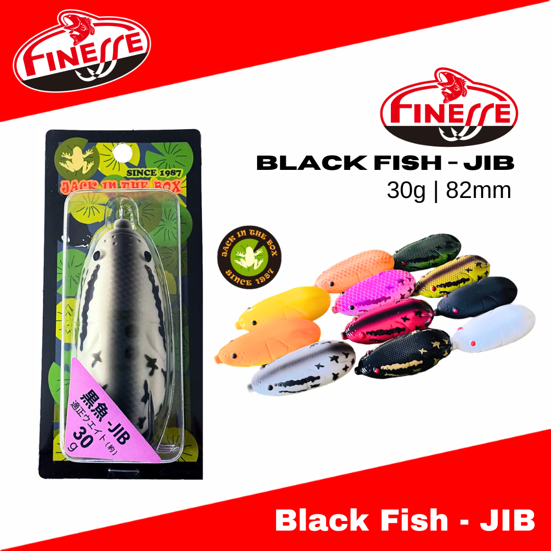 Finesse Black Fish-JIB Soft Frog Lure Floating 30g 82mm