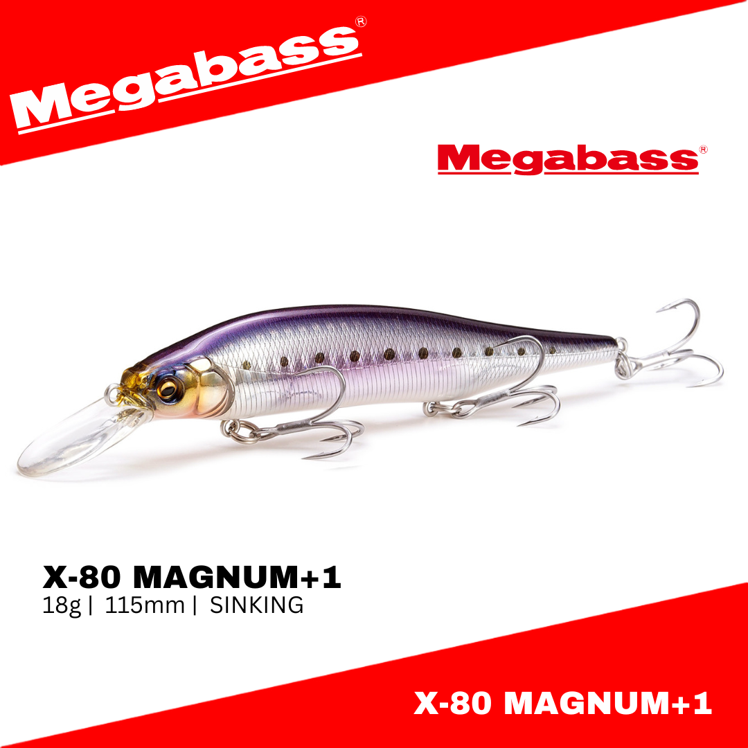 Megabass X-80 Magnum+1 Sinking Minnow 18g 115mm