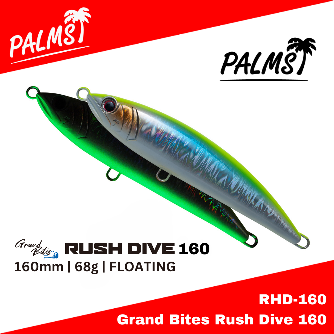 Palms Grand Bites Rush Dive 160 Diving Pencil 68g 160mm