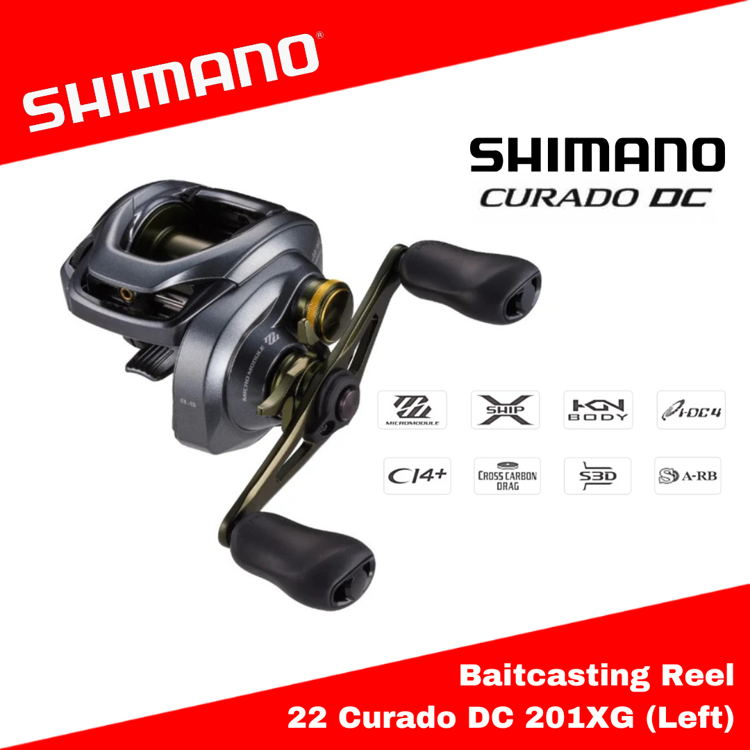 Reel Baitcasting Shimano 22 Curado DC 201XG (Pegangan Kiri)