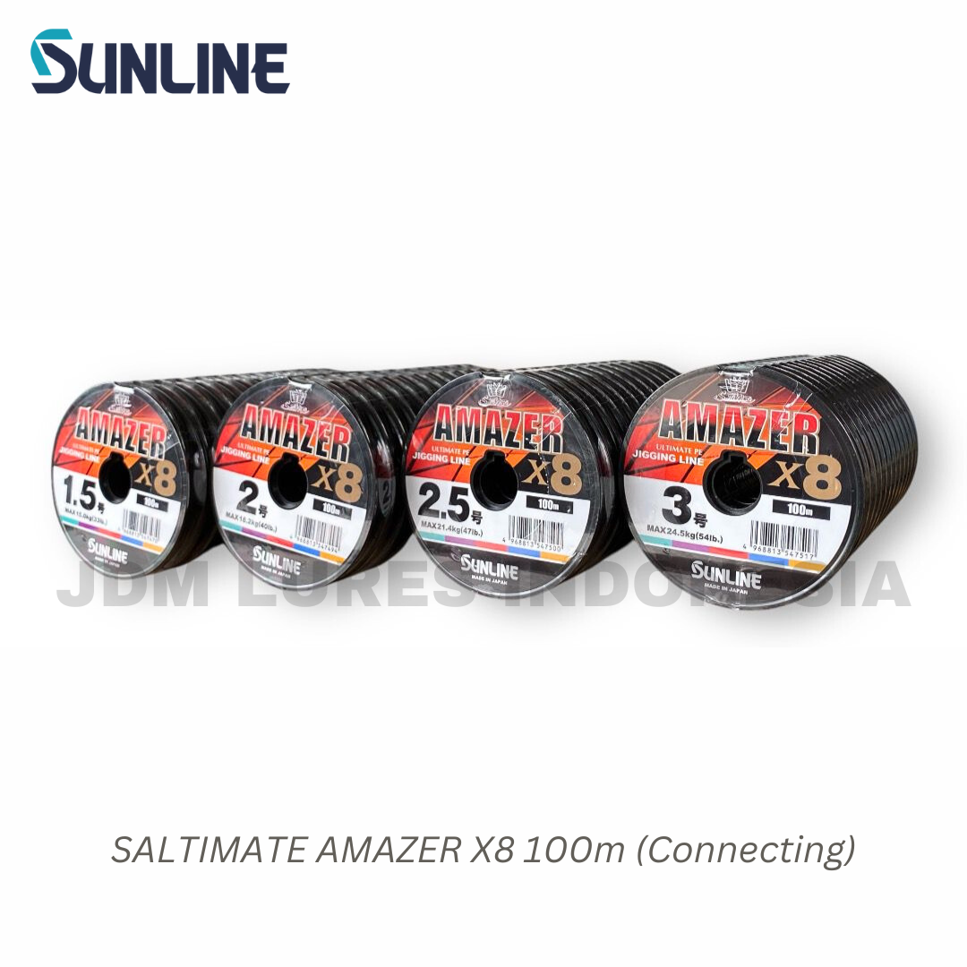 Tali PE Sunline Saltimate Amazer X8 100m Penghubung