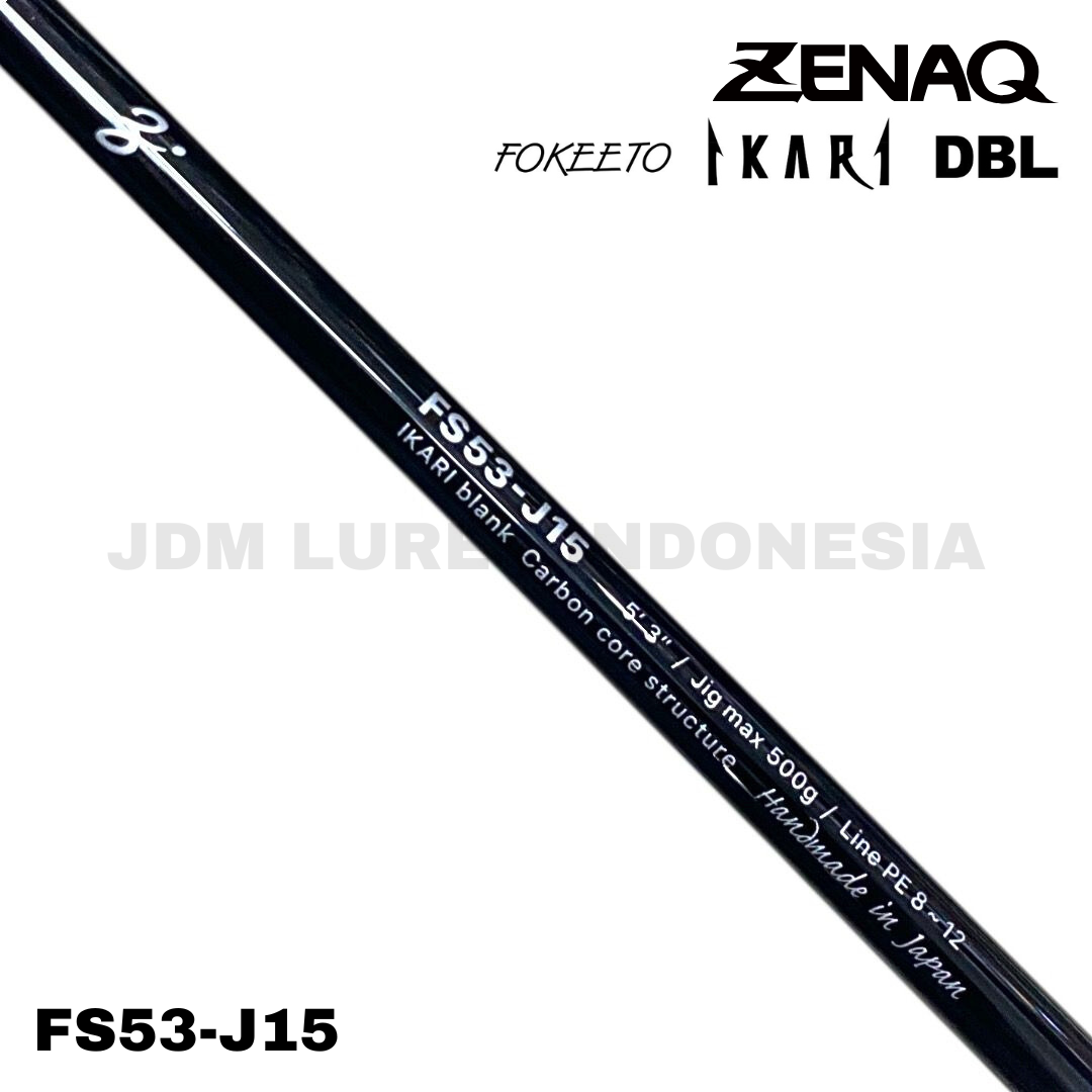 Zenaq Spinning Rod Fokeeto Ikari DBL FS53-J15