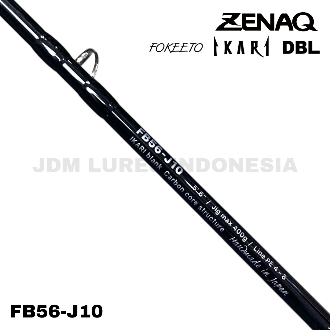 Zenaq Baitcasting Rod Fokeeto Ikari DBL FB56-J10