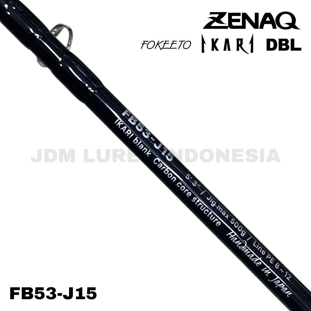 Zenaq Baitcasting Rod Fokeeto Ikari DBL FB53-J15