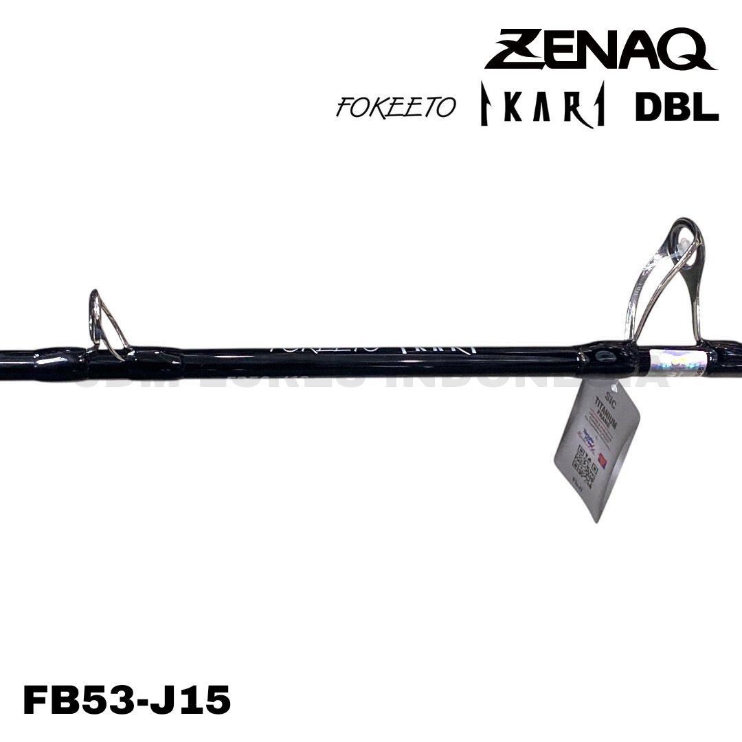 Zenaq Baitcasting Rod Fokeeto Ikari DBL FB53-J15