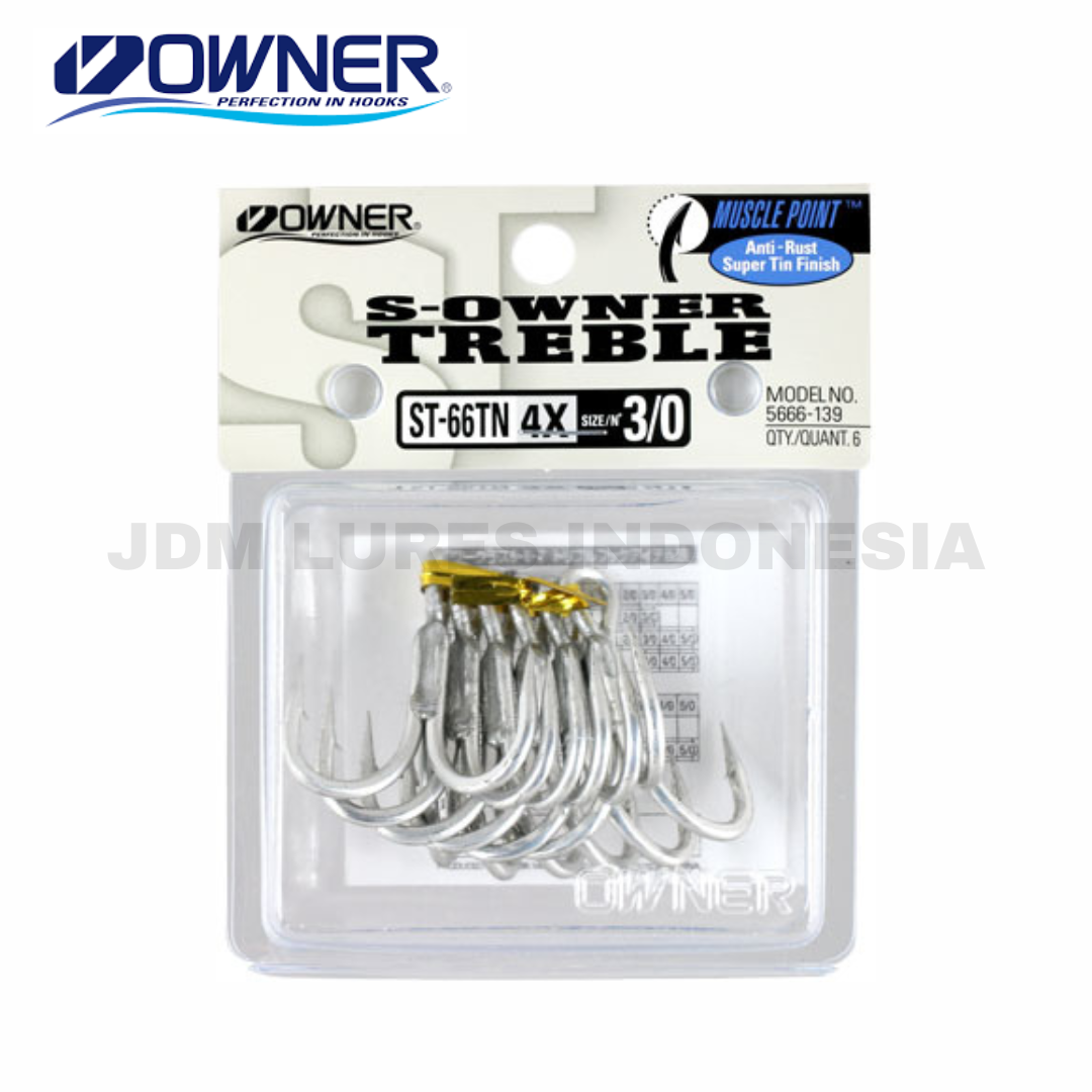 Pemilik ST-66 TN 4X Treble Hook Tugas Berat