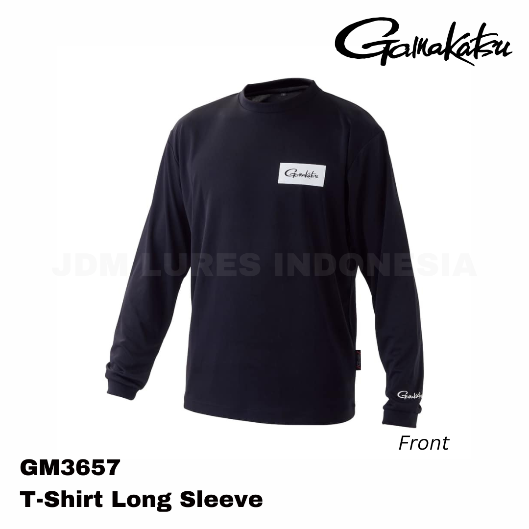 Kaos Lengan Panjang Gamakatsu GM-3657 Hitam x Putih