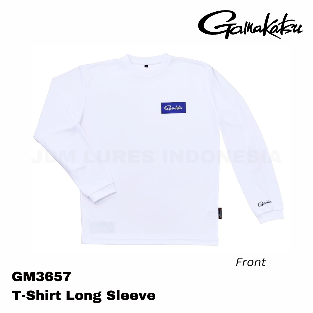 Kaos Lengan Panjang Gamakatsu GM-3657 Putih x Biru Dongker