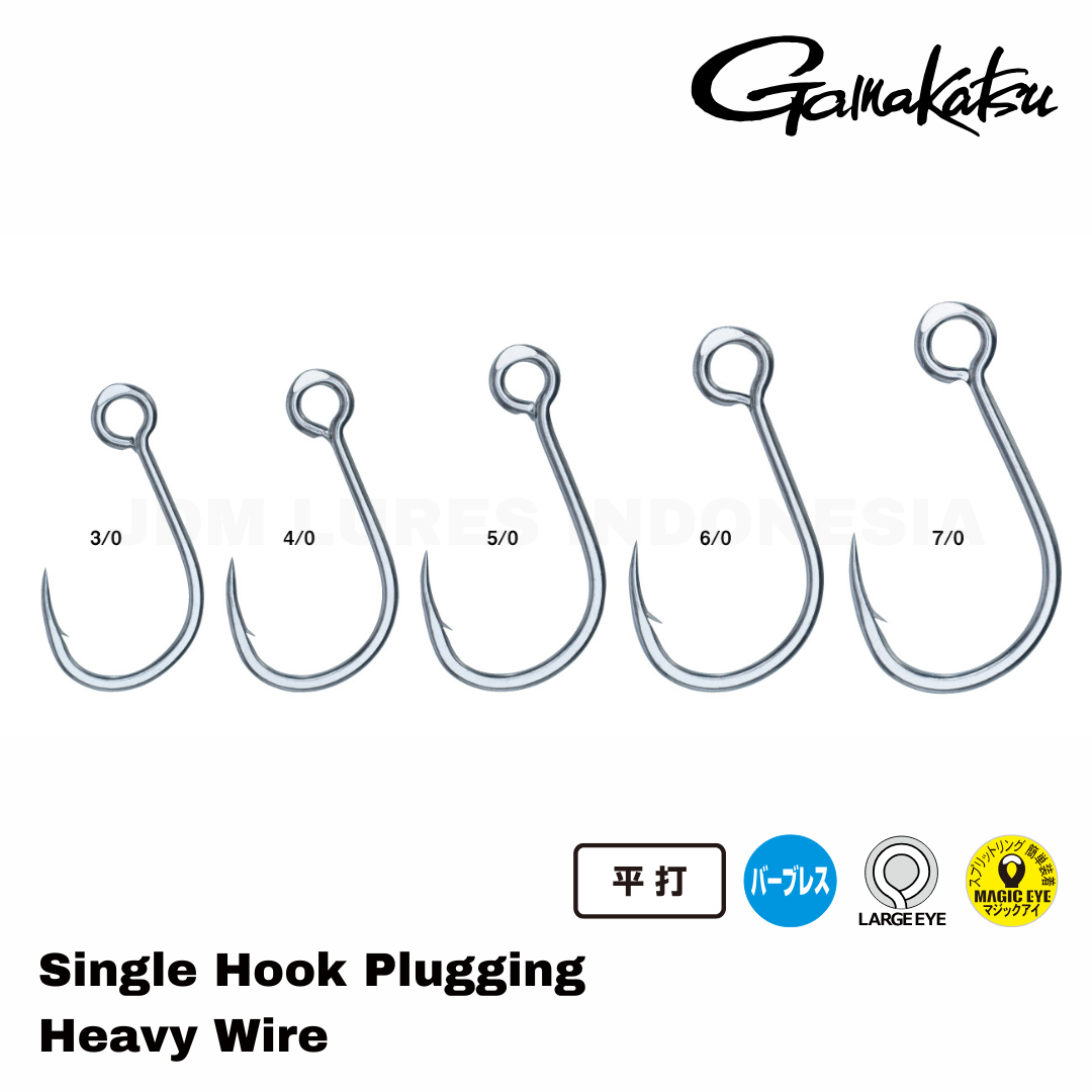 Gamakatsu Single Hook Menyumbat Kawat Berat