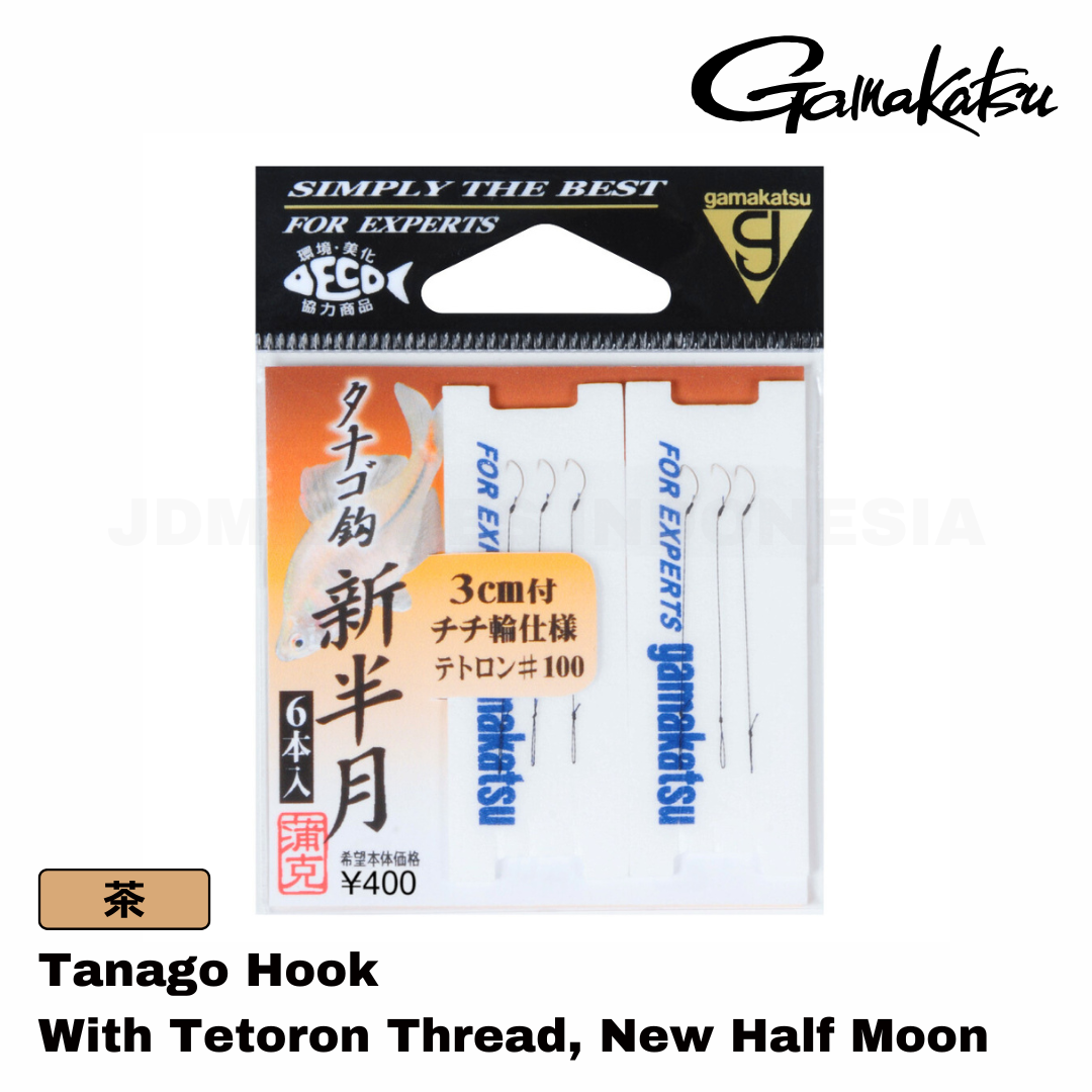 Gamakatsu 11-955 Tanago Hook Dengan Benang Tetron New Half Moon