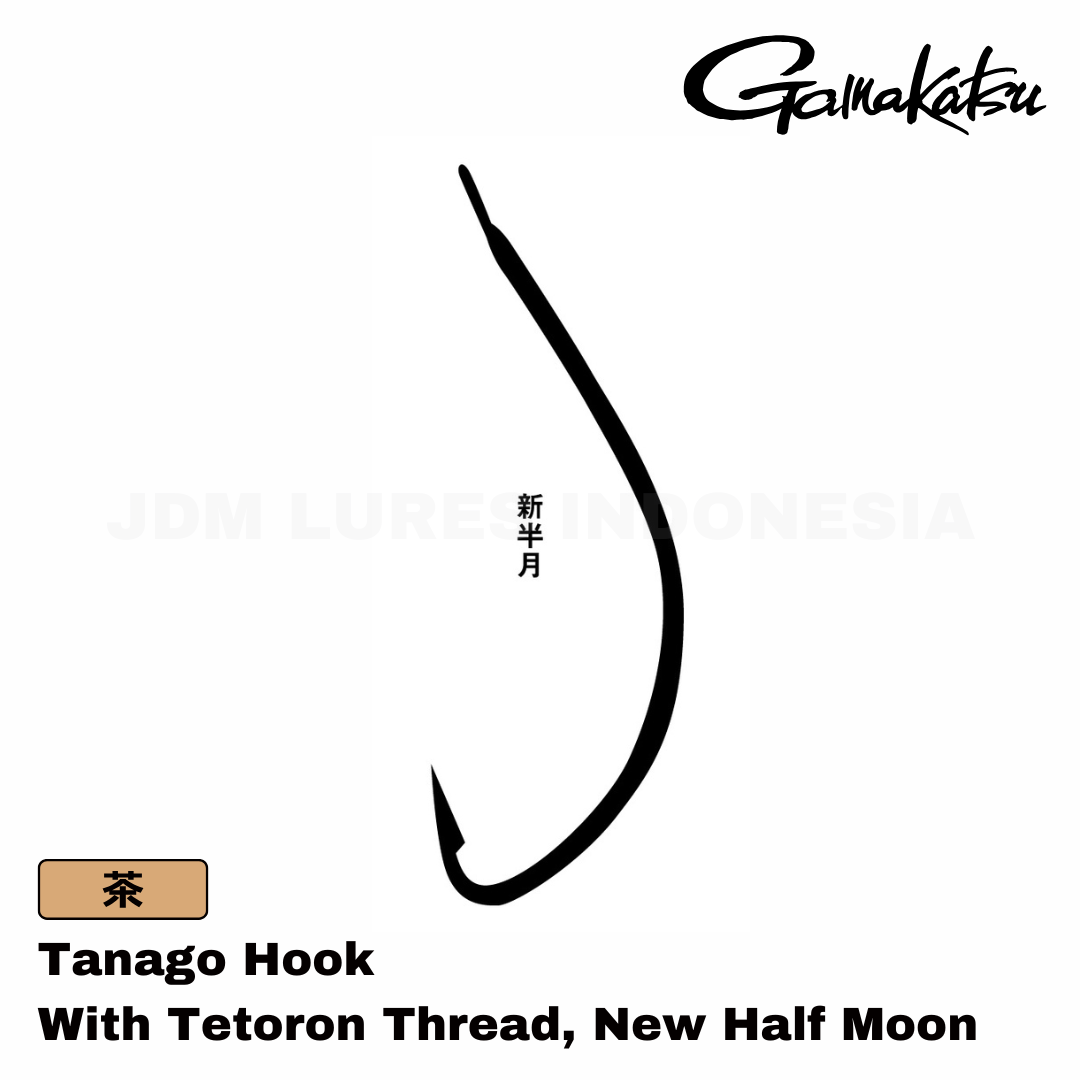 Gamakatsu 11-955 Tanago Hook Dengan Benang Tetron New Half Moon